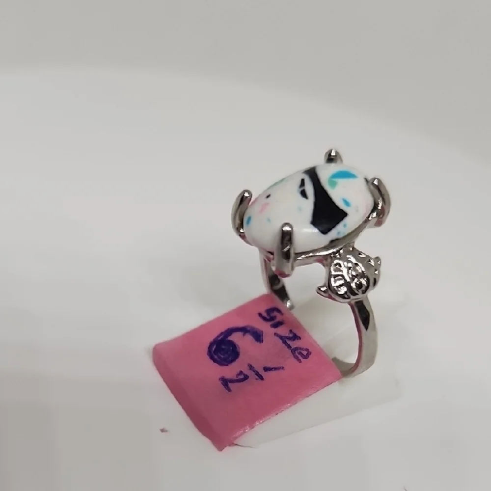 Silver Ring with Colorful Stone - Picture 6 of 9